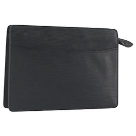 LOUIS VUITTON Epi Pochette Homme Clutch Bag Black M52522 LV Auth 194352