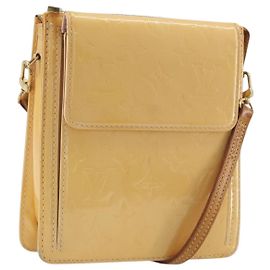 LOUIS VUITTON Monogram Vernis Motto Pouch Marshmallow Pink M91312 LV Auth 196217