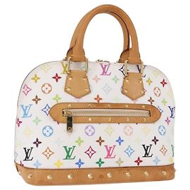 LOUIS VUITTON Monogram Multicolor Alma Handtasche White M92647 LV Auth ka5645V