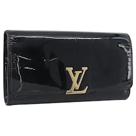 LOUIS VUITTON Pochette Louise EW Bag Pelle verniciata Black M51634 LV Auth 196020
