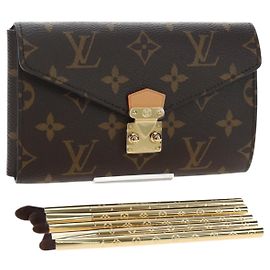 LOUIS VUITTON Monogram Lip & Eye Brush Set Pouch LBC001 LV Auth 196218V