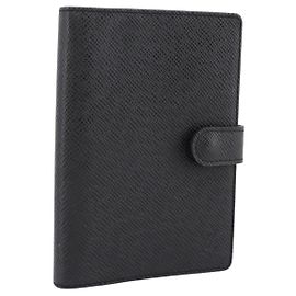 LOUIS VUITTON Taiga Agenda PM Day Planner Cover Ardoise R20426 LV Auth bs36444