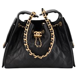 CHANEL - Borsa a tracolla Chanel 25 small in pelle caviar nera