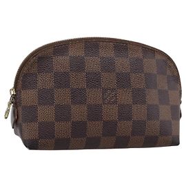 LOUIS VUITTON Damier Ebene Pochette Cosmetic PM Pouch N47516 LV Auth bs36476