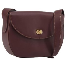 Borsa a tracolla CARTIER Must Line in pelle Bordeaux Gold Auth 194371A