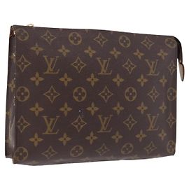 LOUIS VUITTON Monogram Poche Toilette 26 Pouch M47542 LV Auth 195782