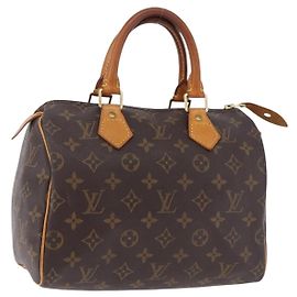 Borsa a mano LOUIS VUITTON Monogram Speedy 25 M41528 LV Auth 195683