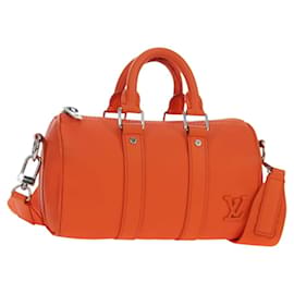 LOUIS VUITTON Borsa a tracolla Keepall XS Pelle Orange M81004 LV Auth 196076M