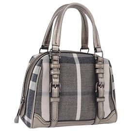 Borsa a mano BURBERRY Nova Check Canvas Gray Auth 196772V
