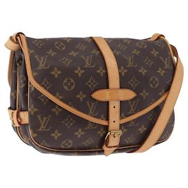 LOUIS VUITTON Monogram Saumur 30 Shoulder Bag M42256 LV Auth ka5588V