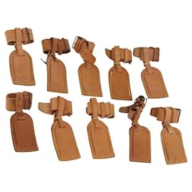 LOUIS VUITTON Etichetta per nome Powanie 10 Set Powanie Leather Beige LV Auth 191944