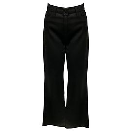 L'Agence Black Noir Coated Oriana High Rise Straight Jeans