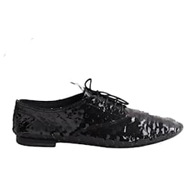 Scarpe stringate Saint Laurent in vernice nera