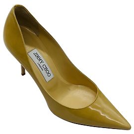 Jimmy Choo Nude Pointed Toe Patent Leather Pumps