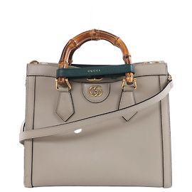 Borsa 2 vie Gucci Bamboo Diana in pelle Beige