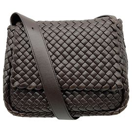 Borsa a tracolla Bottega Veneta Brown Nappa Intreccicio Padded Cobble