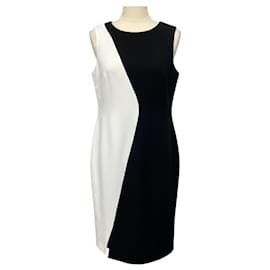 Abito midi colorblock senza maniche Basler Soft White / Black