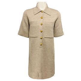 Veronica Beard Oatmeal Melange Madden Strickkleid