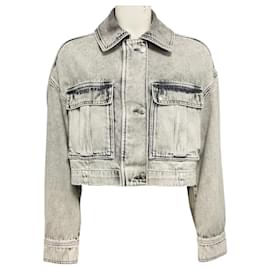Giacca denim trucker Alessio Iro Mixed Grey