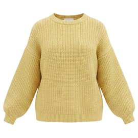 Peserico Strickpullover aus Alpaka und Wolle, blassgelb