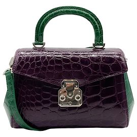 Autre Marque Borsa a tracolla Kwanpen Purple / Green Croc