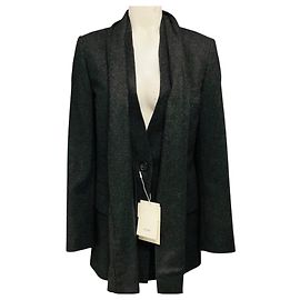 Totême Toteme Charcoal Melange Scarf Blazer Jacke