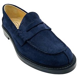 Tod's Loafer / Ballerinas aus blauem Wildleder