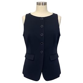 Autre Marque Top Gilet in Seta Mulberry Lilysilk Midnight Blue