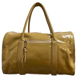 Chloé Borsa Boston Madeleine Chloe in pelle verniciata Tan