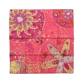 Hermès Carré 90 "OFFRANDES D'UN JOUR" Foulard in seta Rosso