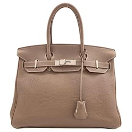 Borsa Hermes Birkin 30 in pelle Togo marrone - Hermès