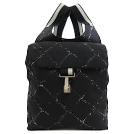 Mochila Chanel Travel Line de nylon negro