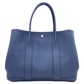 Borsa Tote Hermes Garden Party Blue Agate - Hermès
