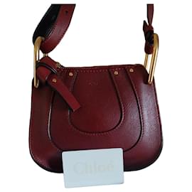 Borsa a tracolla Chloé Marcie in pelle bordeaux