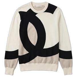 Chanel CC Logo Strickpullover aus Wolle