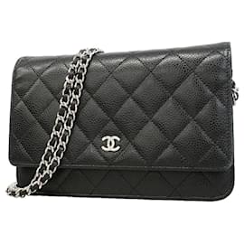 Portafoglio a spalla con catena Chanel Matelassé