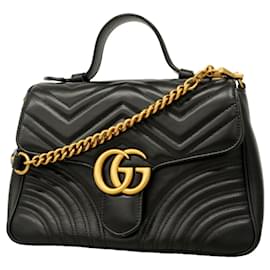 Bolso de mano de piel Gucci GG Marmont