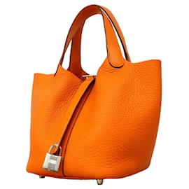 Borsa Hermes Picotin Lock PM in Orange - Hermès