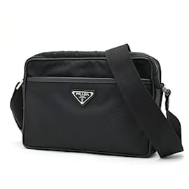 Borsa a tracolla Prada in nylon e pelle Saffiano