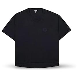 Camiseta Loewe Anagram Negra de Algodón