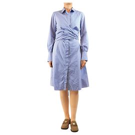 Altuzarra Abito camicia a righe blu - size UK 10