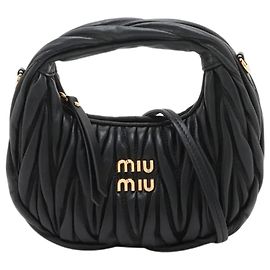 Miu Miu Borsa 2way in pelle matelassé nera