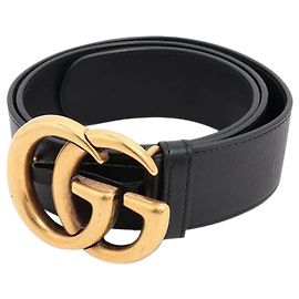 Gucci GG Marmont Ledergürtel in Schwarz