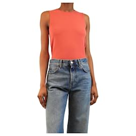 Chanel Strick-Tanktop in Korallenrosa - size UK 8