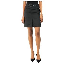 Totême Minigonna nera con cintura - size UK 4