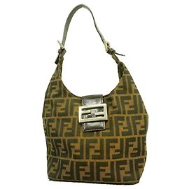 Borsa a tracolla Fendi Zucca in nylon e canvas