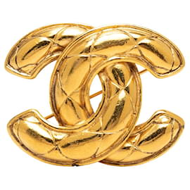 Spilla Chanel Vintage Matelassé Coco Mark