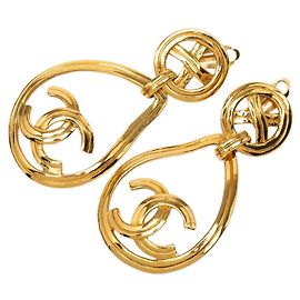 Orecchini a clip vintage Chanel Coco Mark