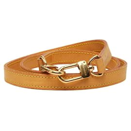 Tracolla in pelle beige e oro Louis Vuitton
