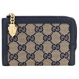 Cartera bi-fold Gucci en lona Navy